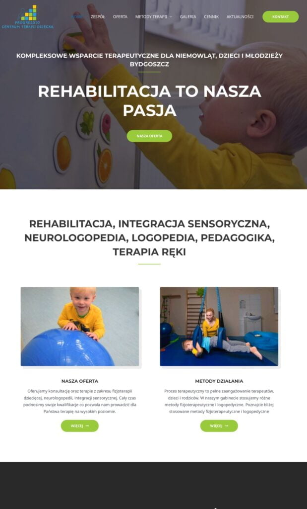 projekty stron www dla rehabilitantów