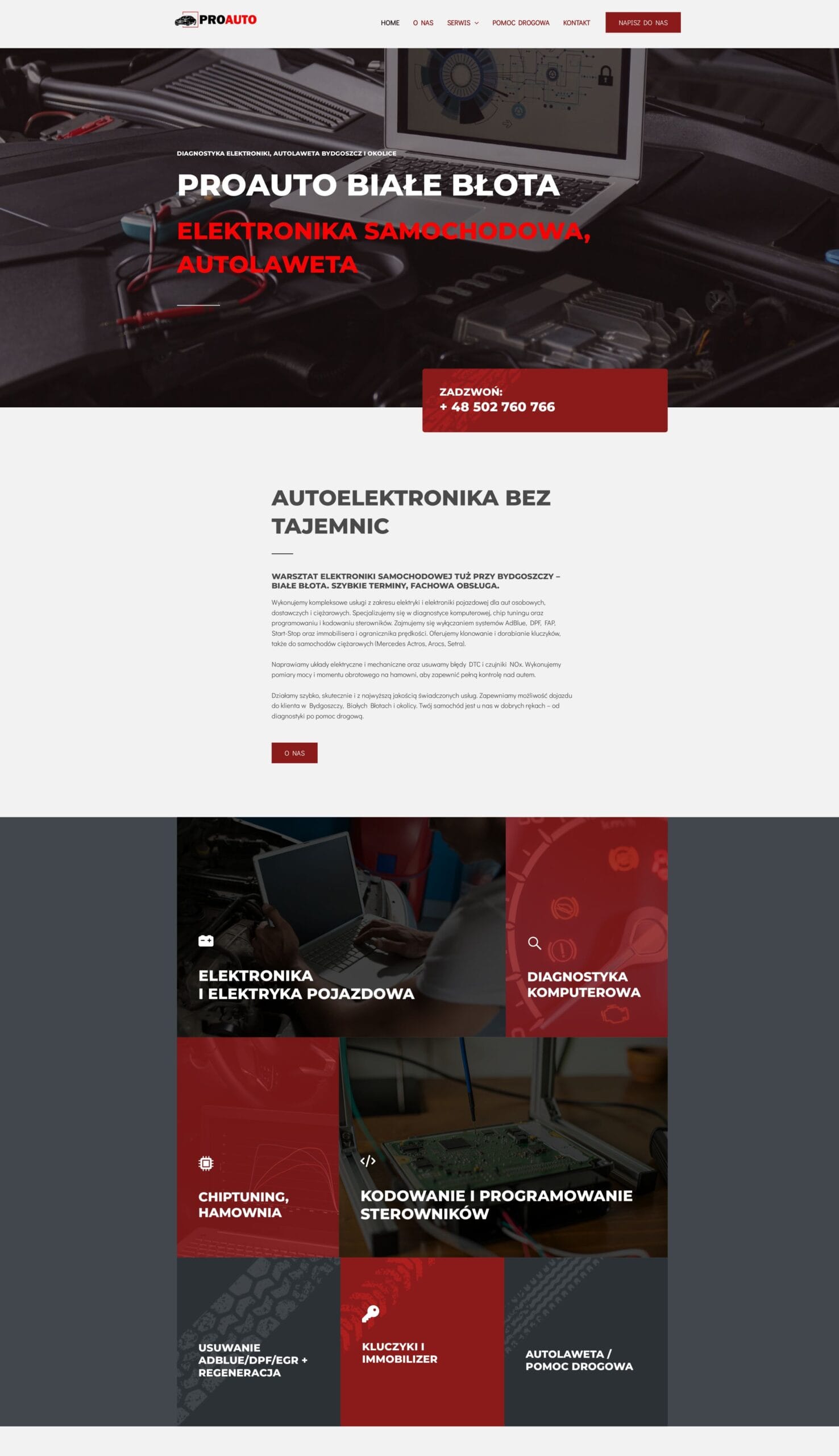 strona dla diagnostyka samochodowego