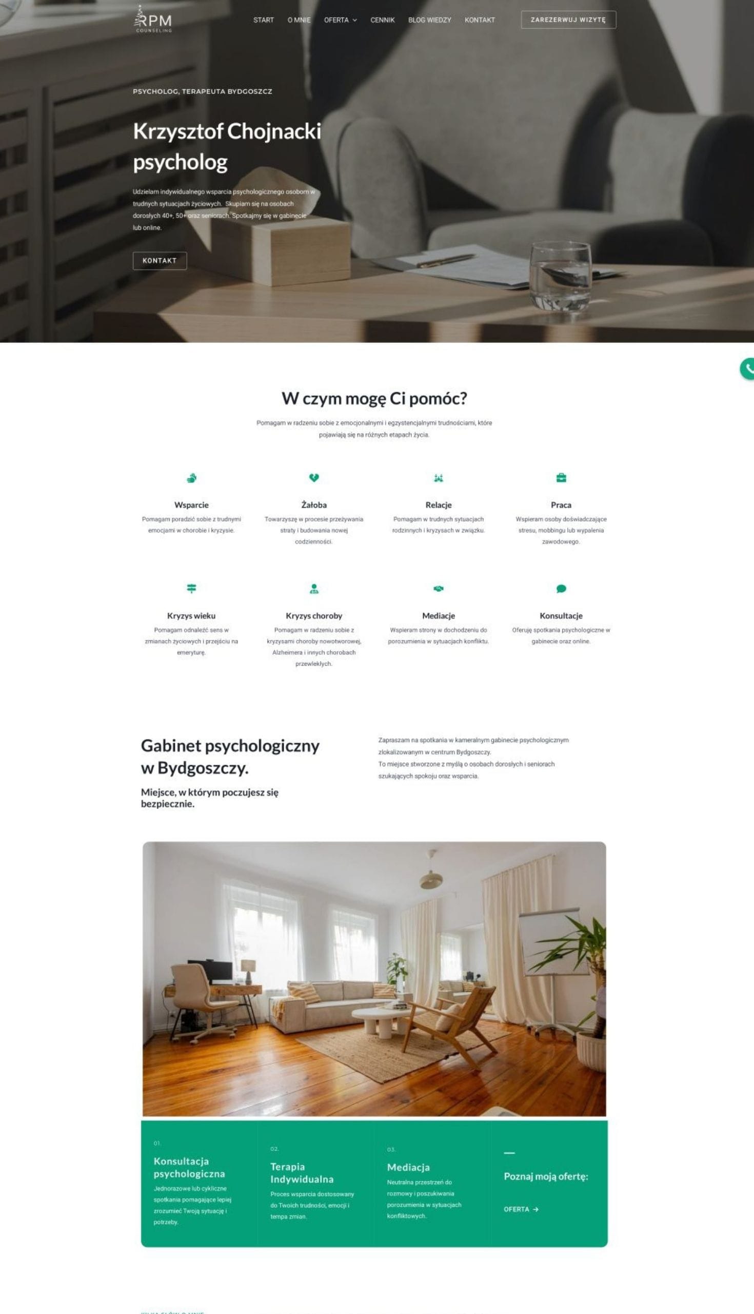 strona www dla terapeuty